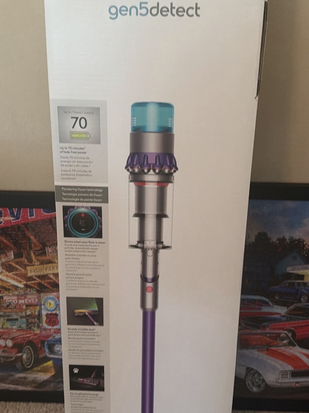 Dyson Gen5detect Cordless Vacuum - Teal, Purple & Silver